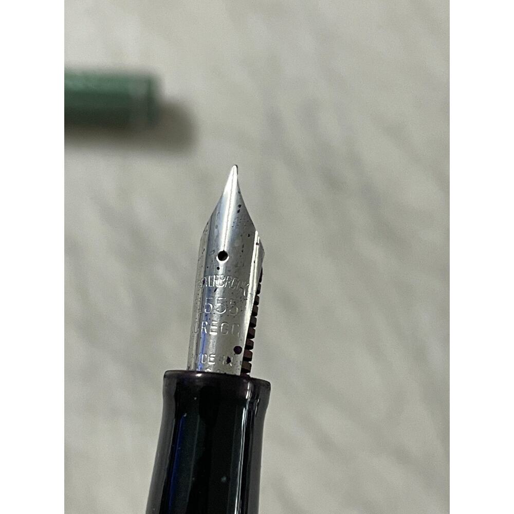 Vintage Esterbrook J Dollar Fountain Pen Green Marbled 1550 Durachrome Steel - Picture 10 of 11